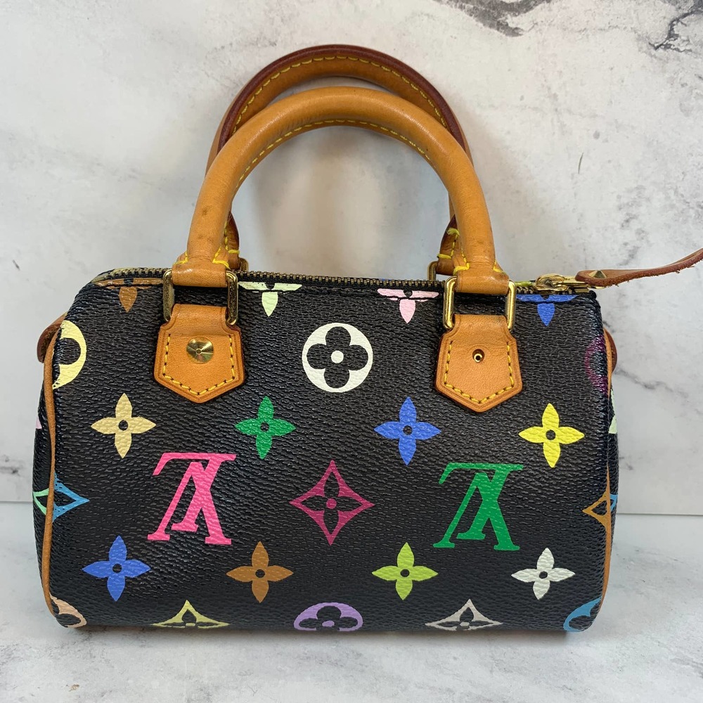 ❌❌ Louis Vuitton Multicolor speedy Mini HL bag Murakami Vintage black Monogram - Picture 3 of 13